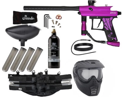 NUEVO Kit Paquete Pistola Paintball Azodin Kaos 3 Epic - Púrpura Polvo Foto 1 de 4