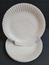 Set of Five (5) Wedgwood "Nautilus" Shell  Bone White Luncheon Plates 9" NEW NOS