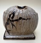 Vase soliflore en grès à décor japonisant