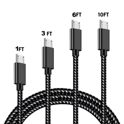 Heavy Duty Micro USB Fast Charger Data Cable Cord For Samsung Android HTC LG Lot - Image 1 of 4