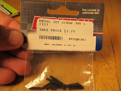 Duratrax Metal Set Screw 3mm L (12) DTXQ0303 NIP - Image 1 of 3