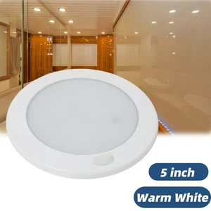 Luz de techo con panel LED 12V 5" ultra delgada para autocaravana cámper Downlight blanco cálido - Imagen 1 de 7