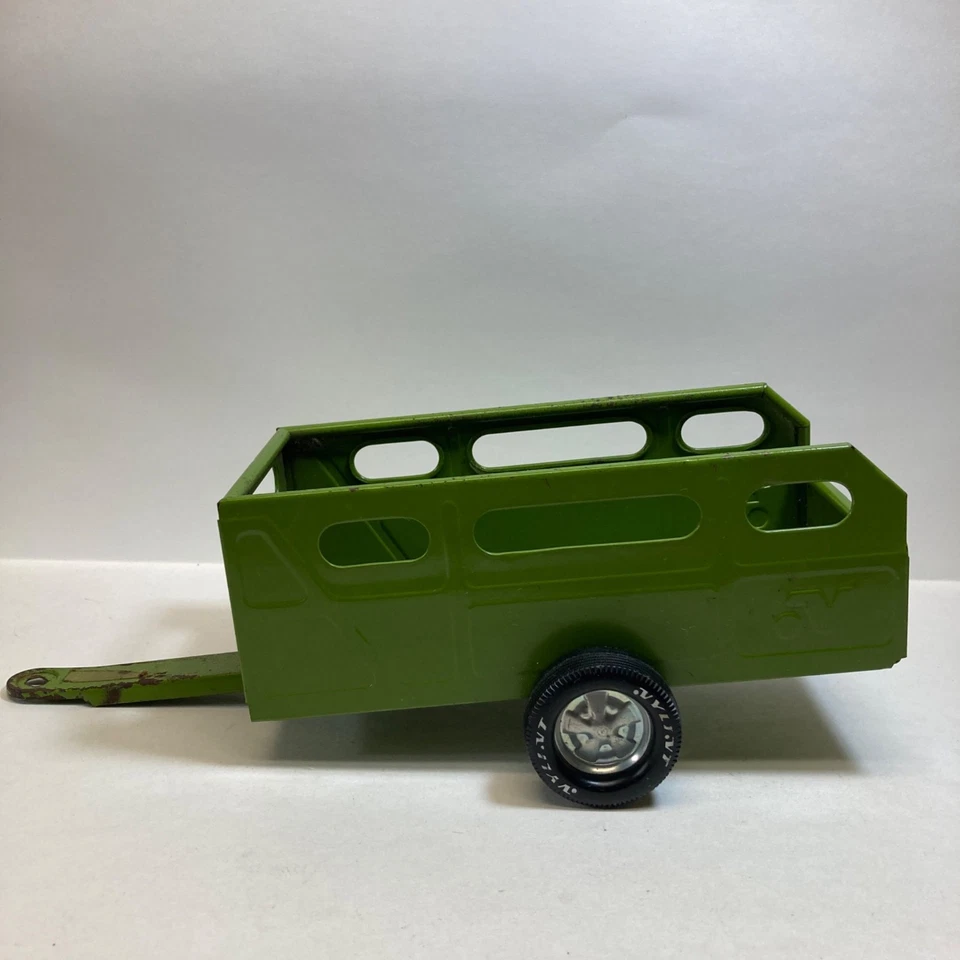 Nylint Flatbed Trailer Green Vintage Flaws 1970s Toy Farm Tractor Hitch - Image 1 of 4