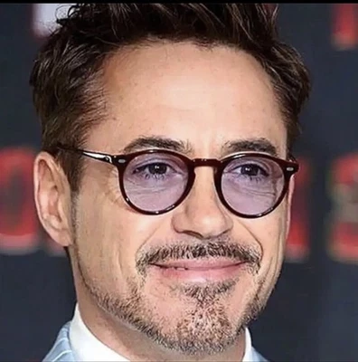 Marca Diseñador Hombres Moda Modelo Gafas de sol redondas Downey Celebridad Vengadores Hierro Foto 1 de 4