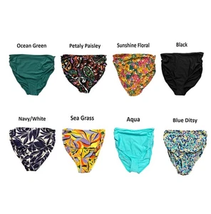 Anne Cole Limited Edition Ladies Convertible High Waist Shirred Swim Bottom - Picture 1 of 11