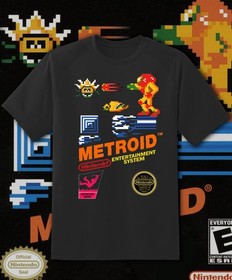 Metroid NES Box art Retro Game shirt Youth to Adult  S-6XL! Fast Ship!