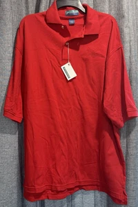 Pine Island Shirtmakers Men’s 2XL Golf Polo Shirt Red Mustang Logo USA Made NWT - Picture 1 of 8