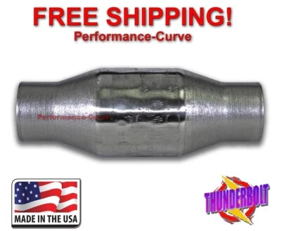 2.5" Thunderbolt Metallic Catalytic Converter High Flow Stainless Steel 300 Cell - Изображение 1 из 4