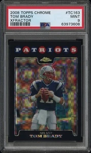 2008 Topps Chrome Tom Brady X-Fractor NFL MVP PSA 9 #TC163 Patriots - Picture 1 of 3