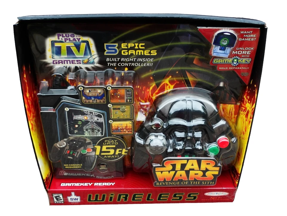 Star Wars Revenge of Sith Wireless Plug & Play TV Games 2005 Jakks Pacific
