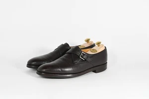 John Lobb William Dark Brown Full-Grain Leather Monk Strap Shoes Size 11 - Picture 1 of 15