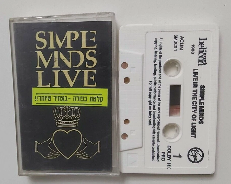 SIMPLE MINDS live RARE ISRAELI   CASSETTE  - Image 1 of 1