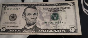 💰💸 5 Dollar Bill Star Note🌟 2013 RARE LOW RUN/PRINT SIZE 640,OOO - Picture 1 of 4