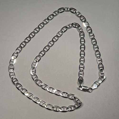 Catena Gucci Marinaio Massiccio Argento 925 5mm 20” 22” 24” 26” 30” Italia NUOVA