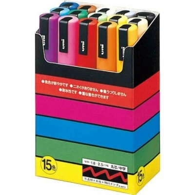 Uni posca Paint Marker Pen - Medium Point Set of 15 (PC-5M15C) FAST SHIPPING  - image 1 of 4