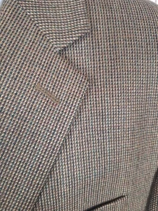 Blazer Abrigo Deportivo Chaps Para Hombre 46R Marrón Cuadros Lana de Cordero Ventilación Única - Imagen 1 de 10