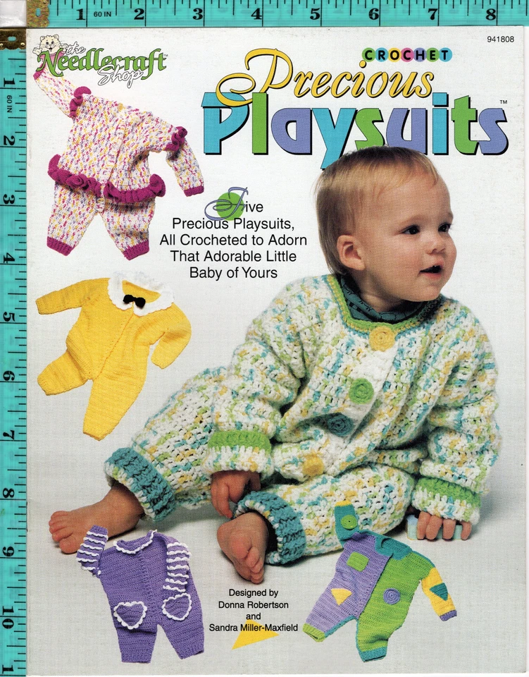 "Crochet Precious Playsuits" ©1994 The Needlecraft Shop Leaflet 941808 5 Designs - Image 1 of 2