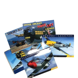 Lot of 5 Flying Legends Nose Art Golden Age Vintage Aircraft Calendars 1999-2008 - Bild 1 von 6
