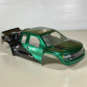 RC Traxxas Ford Raptor Rustler VXL Jconcepts Tamiya XL5 Metallic Green Black - Picture 1 of 12