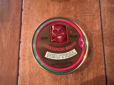 Muhammad Ali Champion Brand Neutral Shoe Polish Full Tin - Image 1 of 2