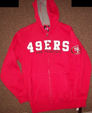 SAN FRANCISCO 49ERS Sherpa Lined Hooded Jacket Full Zip Hoody Sewn Logos  XL Cover