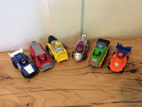 Paw Patrol Mighty Pups Super Paws True Metal Cars Lot Of 6 Vehicles Movie Cars Cover