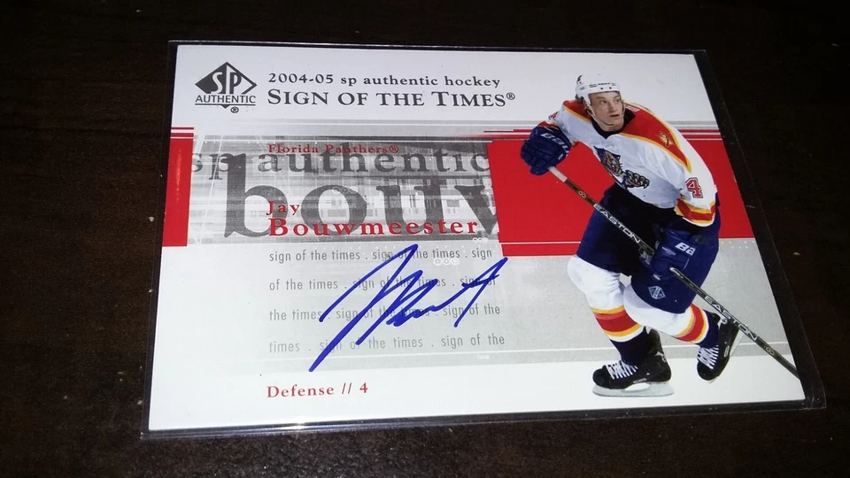 2004-05 SP Authentic Sign of the Times Autograph JAY BOUWMEESTER #ST-JB Auto - Image 1 of 1