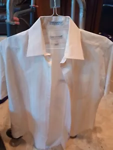 van heusen dress shirt 16.5 Half Sleeve Pocket Button Down Collar White 80%... - Picture 1 of 5