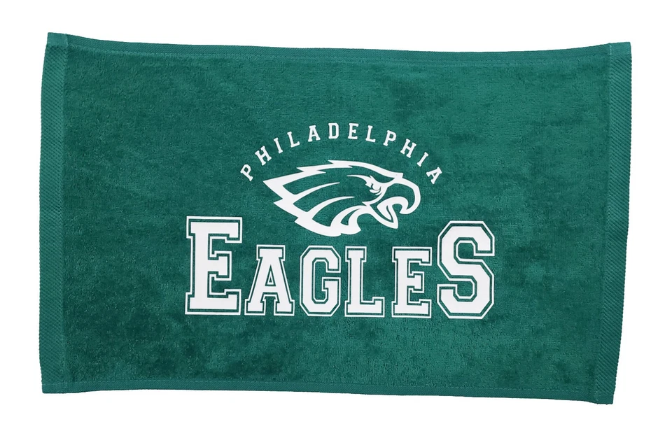 NFL Philadelphia Eagles 11" x 18" 100% Cotton Rally Towel Green Towel Philly - Image 1 of 1