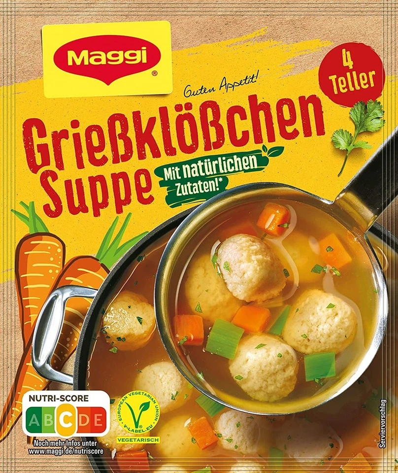 Maggi instant soup GRIESSKLOSSCHEN Semolina dumpling -1ct./4 servings -FREE SHIP - Image 1 of 1