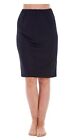 DE-BRANDED Marks & Spencer Plain Black Half Slip Underskirt Petticoat UK18