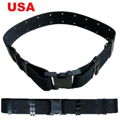 MEN Casual Military Tactical Army Adjustable Quick Release Belts Pants Waistband - Image 1 of 4