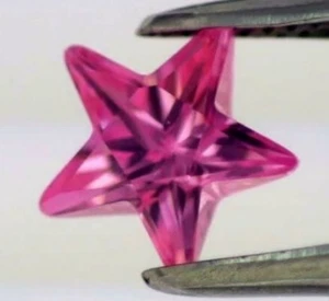 JUEGO DE 2 PIEZAS CIRCONITAS CÚBICAS COLOR ROSA 8 MM CORTE ESTRELLA - Imagen 1 de 1