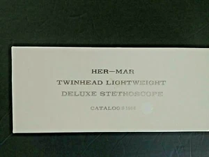 Stethoscope Her-Mar Twinhead Lightweight Delux W/ Xtras #1006 Made in Japan - Picture 1 of 8