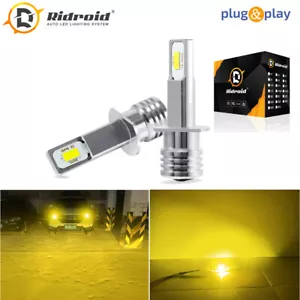 NEW 2x H1 3000K Yellow 100W High Power LED Fog Light Driving Bulb DRL - Picture 1 of 12
