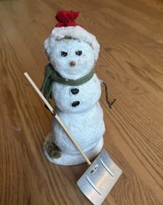 Byers Choice Homemade Snowman with Shovel Vintage Christmas Decor 9” x 4” - Picture 1 of 7