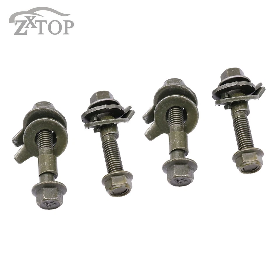 Kit de pernos de leva de alineación de ruedas traseras de 14 mm 4 piezas pernos de inclinación ajustables para rueda de automóvil Foto 1 de 4