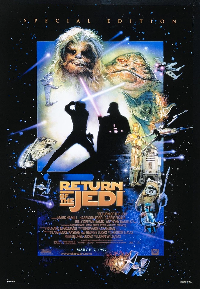 STAR WARS RETURN OF THE JEDI SPECIAL EDT. (1997) Original Rolled SS Movie Poster - Image 1 of 1