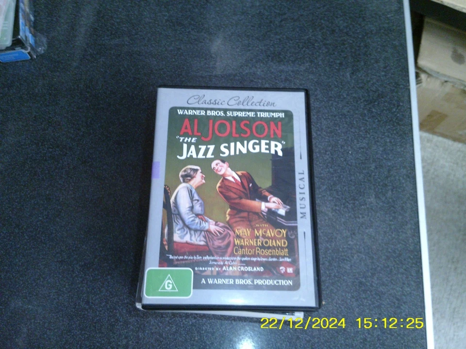 THE JAZZ SINGER DVD 1927 Al Jolson May McAvoy  vgc dvd region 4 t359 - Image 1 of 1