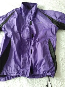 Ladies Muddyfox Purple & Black Lightweight Cycling Jacket Running Coat Size 12 - Picture 1 of 7