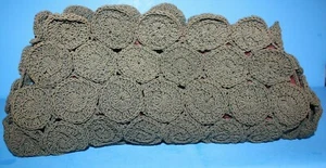 Vintage Hand Made Green Crochet Evening Clutch NR - Picture 1 of 5