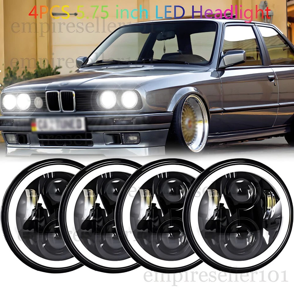 Combo de luces giratorias de faros LED 5-3/4 5,75" para BMW 325i 528i 535i E30 4 piezas Foto 1 de 4