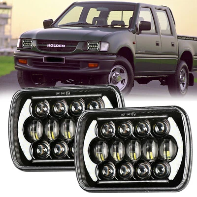 2PCS 7x6'' 5x7 inch LED Headlights Hi/Lo Beam W/DRL For Holden Rodeo 1998-2003 - image 1 of 4