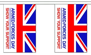 ARMED FORCES DAY 3m BUNTING 10 FLAGS flag 3 metres british military RAF ARMY - Picture 1 of 1