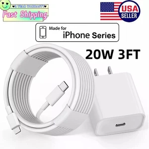 20W PD Super Fast Charger Wall Adapter Usb Type-C For Apple iPhone 14 13 12 11 ⚡ - Picture 1 of 12