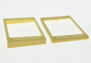 2pcs Cream Humbucker Pickup Ring Flat Base Bottom Frame for Epiphone Les Paul - Picture 1 of 4