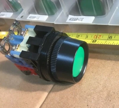 Lote de 5) Pulsador Fuji Verde Con Protector 30MM Mantenido a Presión AR30GR6-11G Foto 1 de 4