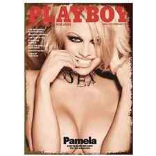 Pamela Anderson Playboy Cover Pinup Vintage Style Metal Tin Sign 12" x 8"