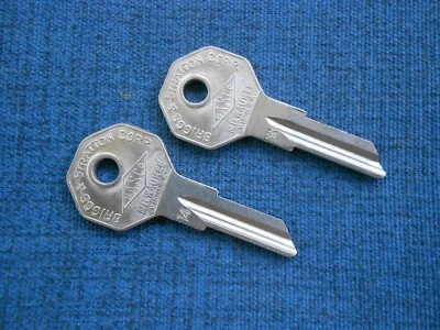2 HARLEY DAVIDSON INDIAN MOTORCYCLE BASCO BRIGGS STRATTON NOS KEY BLANKS 1929-68 - Image 1 of 2