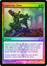 Signal the Clans FOIL Gatecrash HEAVILY PLD Red Green Rare MAGIC CARD ABUGames
